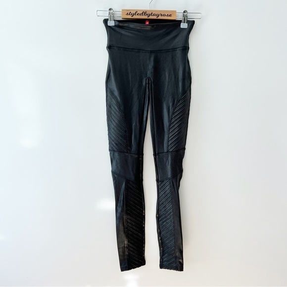 Spanx Faux Leather Moto Leggings - Picture 5 of 13